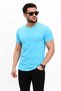 Marchè Bien Men's Basic T-Shirt Crew Neck Short Sleeve Casual Summer Slim Fit T-Shirt - Light Blue
