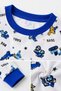 Marchè Bien Boys' Premium Combed Cotton Dinosaur Patterned Long Sleeve Pajama Set 2-11 Years - Blue - 2