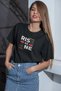 Marchè Bien Women's Custom Printed Modern Fit 100% Cotton Crew Neck T-Shirt - 2