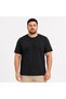 Men's Oversized Big Size Basic T-Shirt Crew Neck Comfortable Fit T-Shirt - Black - 3