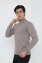 Marchè Bien Men's Half Turtleneck Knitwear Sweater - Light Brown