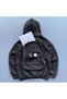 Women's 3 Thread Yarn Hooded Sweatshirt with Full Zipper and Back Bag Detail - Black - 2