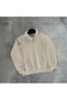 Marchè Bien Men's Half-Zip Three-Thread Sweatshirt - Beige - 2