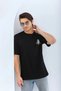 Men's Printed Crew Neck Short Sleeve T-Shirt - Black - 7