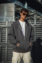 Marchè Bien Men's Full Zipper Pocket Hooded 3 Thread Cotton Hoodie Sweatshirt - Smoked - 2
