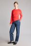 100% Cotton Slim Fit Drawstring Detailed Crew Neck Long Sleeve Basic T-Shirt J1123Ax26Wn - 2