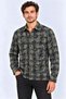 Marchè Bien Men's Plaid Checkered Batik Washed Shirred Long Sleeve Regular Fit Lumberjack Shirt - Khaki - 3