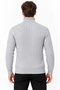 Men's Turtleneck Full-Throated Thick Ribbed Regular Fit Knitwear Sweater - Gray - 4
