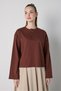 Women's Brown Crop Buttoned and Patted Cotton T-Shirt 32057 - 3