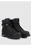 Black Leather Men's Military Boots - 3