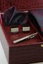 Burgundy Men's Gift Box - Tie, Handkerchief, Cufflinks, Tie Clip Set Kmk289 - 2