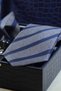 Navy Blue Men's Gift Box - Tie, Handkerchief, Cufflinks, Tie Clip Set Kmk303 - 3