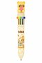 Capybara 10 Colors Ballpoint Pen with Teddy Bear 155mm Vd077 - 6