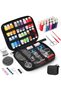 Portable Sewing Kit with Case, Thread, Needles, Scissors and Sewing Accessories