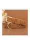 Brown leather collar for cats - 3