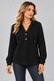 Women's Long Sleeve Hooded V-Neck Front Buttoned Lace-Up Waffle Blouse Soft Textured Casual Comfortable Stylish Blouse