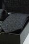 Black Men's Gift Box - Tie, Handkerchief, Cufflinks, Tie Clip Set Kmk293 - 3
