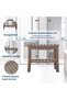 HDPE Shower Bench with Storage Shelf, 330 LBS ADA Compliant Non-Slip Shower Seat, Indoor Outdoor UV & Water Resistant - 5