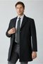 Wool Cashmere Blend Mono Collar Pocketed Buttoned Classic Cashmere Coat - 5