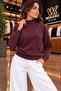 Women's Regular Fit Half Fisherman Embroidered Knitwear Sweater - 3