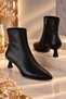 Pointed Toe Short 5cm Nut Heel Women's Boots - 4