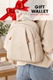 Cream 6026 Original Women's Medium Size Backpack with Wallet and 9 Pockets 31X29 cm
