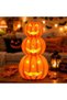 Halloween Decoration Pumpkin Jack O Lantern, LED 3 Layers Pumpkin Tower with Multiple Expression Designs - 5