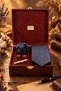 Burgundy Men's Gift Box - Tie, Handkerchief, Cufflinks, Tie Clip Set Kmk301