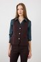Buckle-Stripped Classic Vest - Claret Red - 8