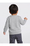 Baby Boys Grey Cotton Sweatshirt with Shoulder Snap - 4