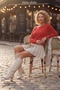Red Crew Neck Long Sleeve Collar with Pearl and Stone Detail on the Sleeve Cuff, Pearl Detailed Knitwear Sweater 63 60 - 5