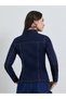 Navy Blue Cotton Regular Fit Shirt with Stitch Detail - 5