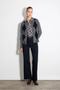 Baklava Patterned Sequined Wool Knitwear Cardigan - Smoked - 2