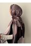 Flower Pattern Muslin Shawl - Bronze Brown