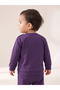 Baby Girls Purple Bunny Cotton Sweatshirt with Shoulder Snap - 4