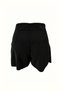 Drapeli Black Matte Leather Short Skirt - 3