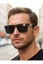 Black Flat Top Square Sunglasses - 3