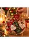 New Year's Wishing Hearts – Set of 12 Mdf Christmas Tree Ornaments - 2