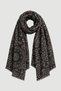 Ethnic Patterned Soft Textured Shawl - Black