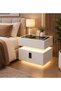 Modern Nightstand with Wireless Charging and Lock - 4