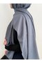 Patterned Jacquard Shawl - Blue Gray - 2