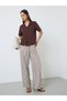 Brown Boxy Fit Cuban Collar Short Sleeve Shirt - 2