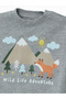 Baby Boys Grey Cotton Sweatshirt with Shoulder Snap - 3