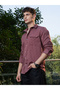 Men Purple Textured Utility Relaxed Shirt - 3
