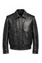 Mina Black Antique Genuine Leather Bomber Women's Coat - 5