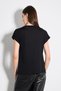 Round Neck Polka Dot Jacquard Tshirt - Black - 5
