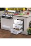 304 Stainless Steel Outdoor Kitchen Drawer, Flush Mount Built-in BBQ Drawer with Ventilation Panel for Grill Island Patio Cabinet - 2