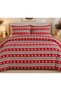 Christmas Double Bed - Elastic Sheets - Cotton Duvet Cover Set - 2