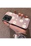 Redmi 13C 4G/5G Compatible Women's Pink Striped Daisy Phone Case Impact Resistant - 2
