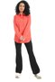 Womens Turned Down Collar Button Closure Modern - 5